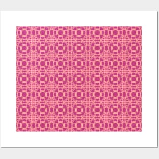 looping hearts pattern 2 on pink Posters and Art